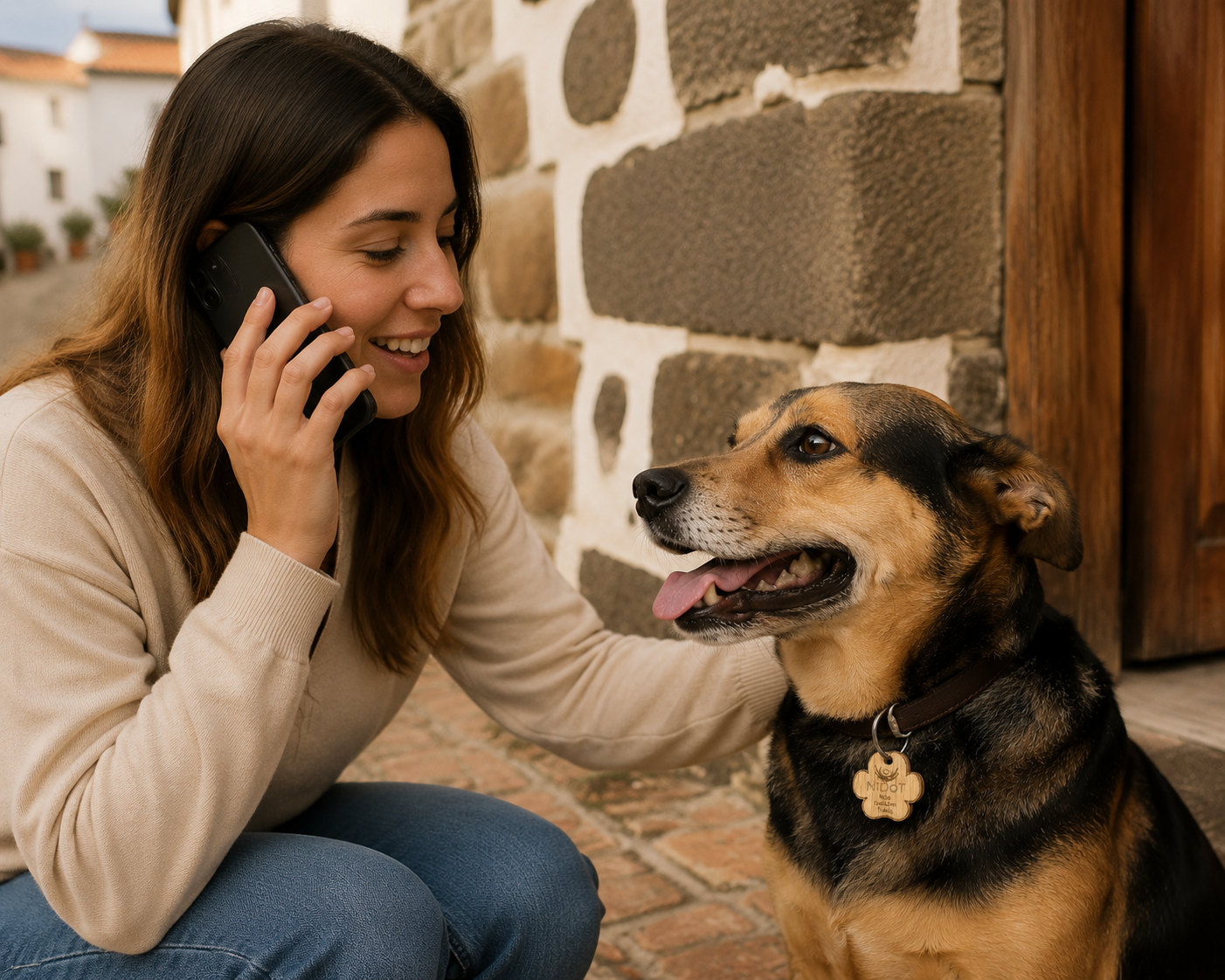 Perro con identificación NiDoT